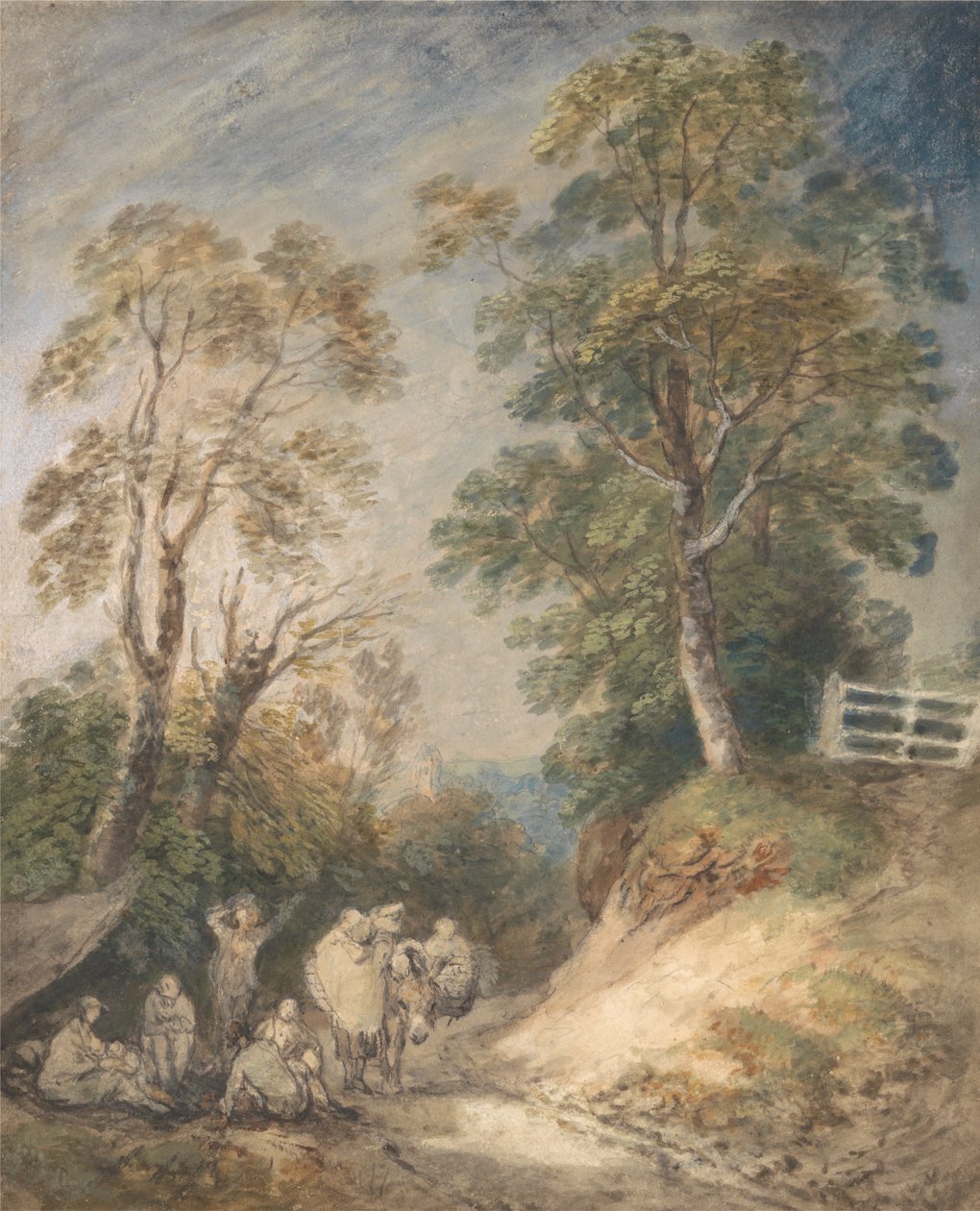 Country Lane cigányok pihenő alkotó: Thomas Gainsborough