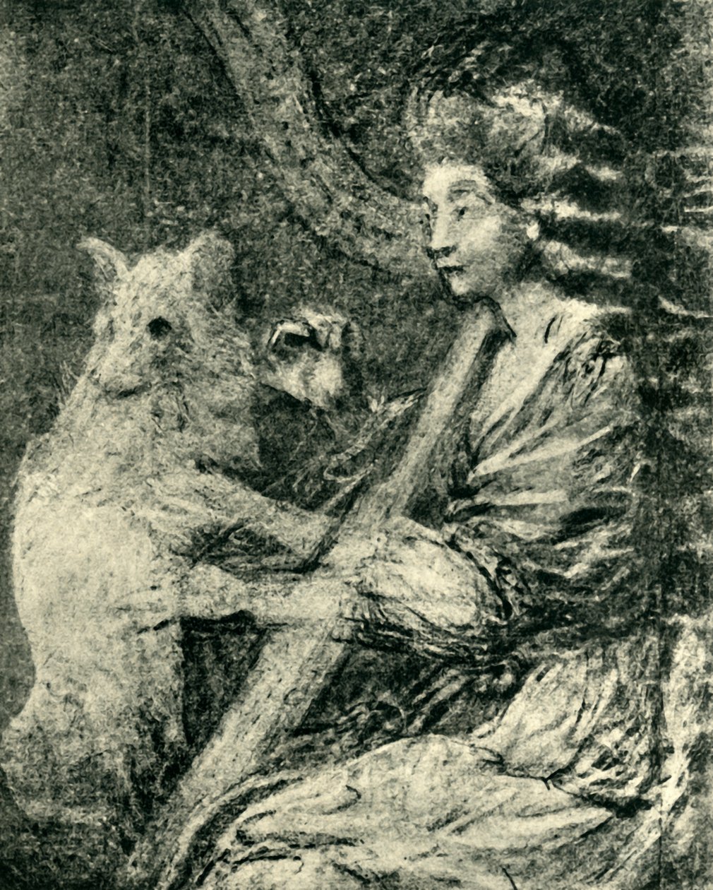 Hárfaművész és kutya, 1778, 1943. alkotó: Thomas Gainsborough