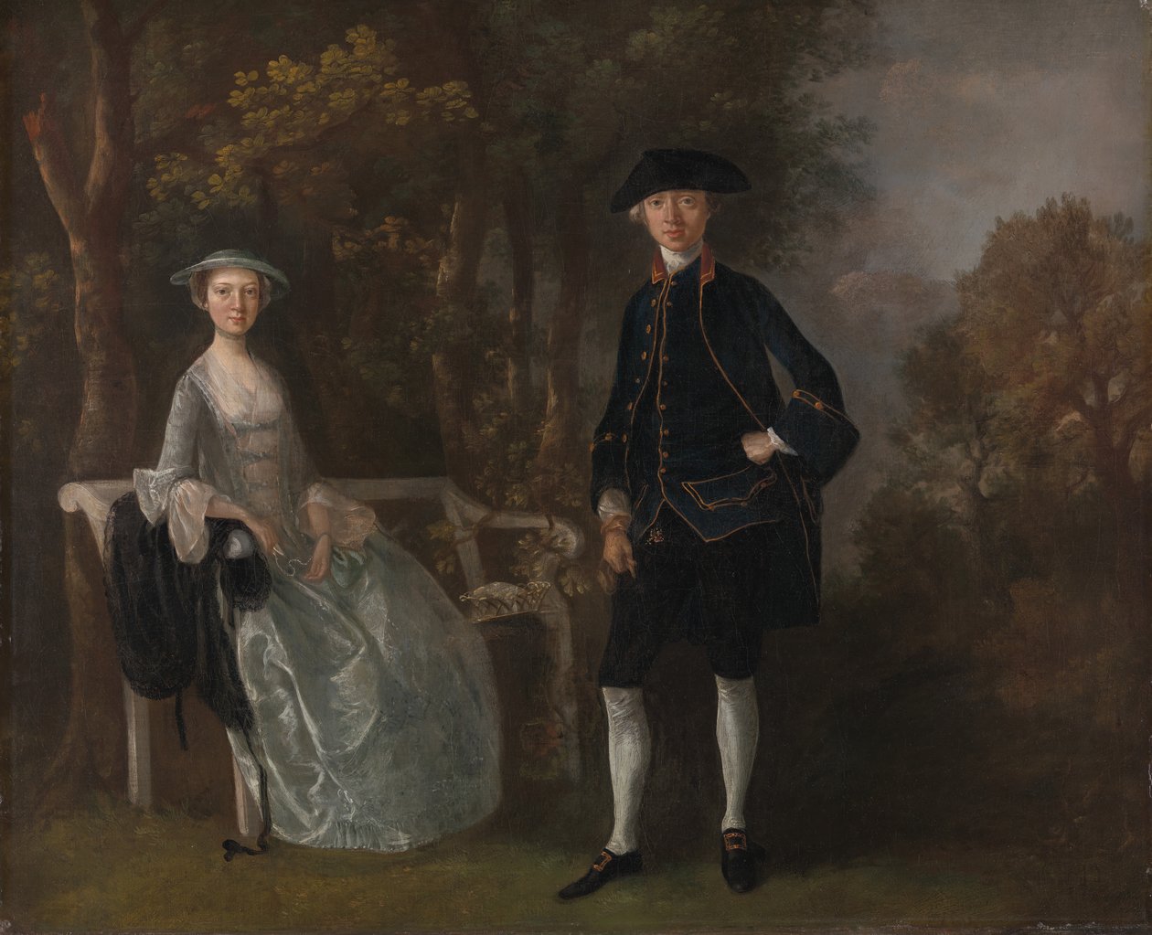 Lady Lloyd és fia, Richard Savage Lloyd, a suffolki Hintlesham Hallból, 1745 és 1746 között. alkotó: Thomas Gainsborough