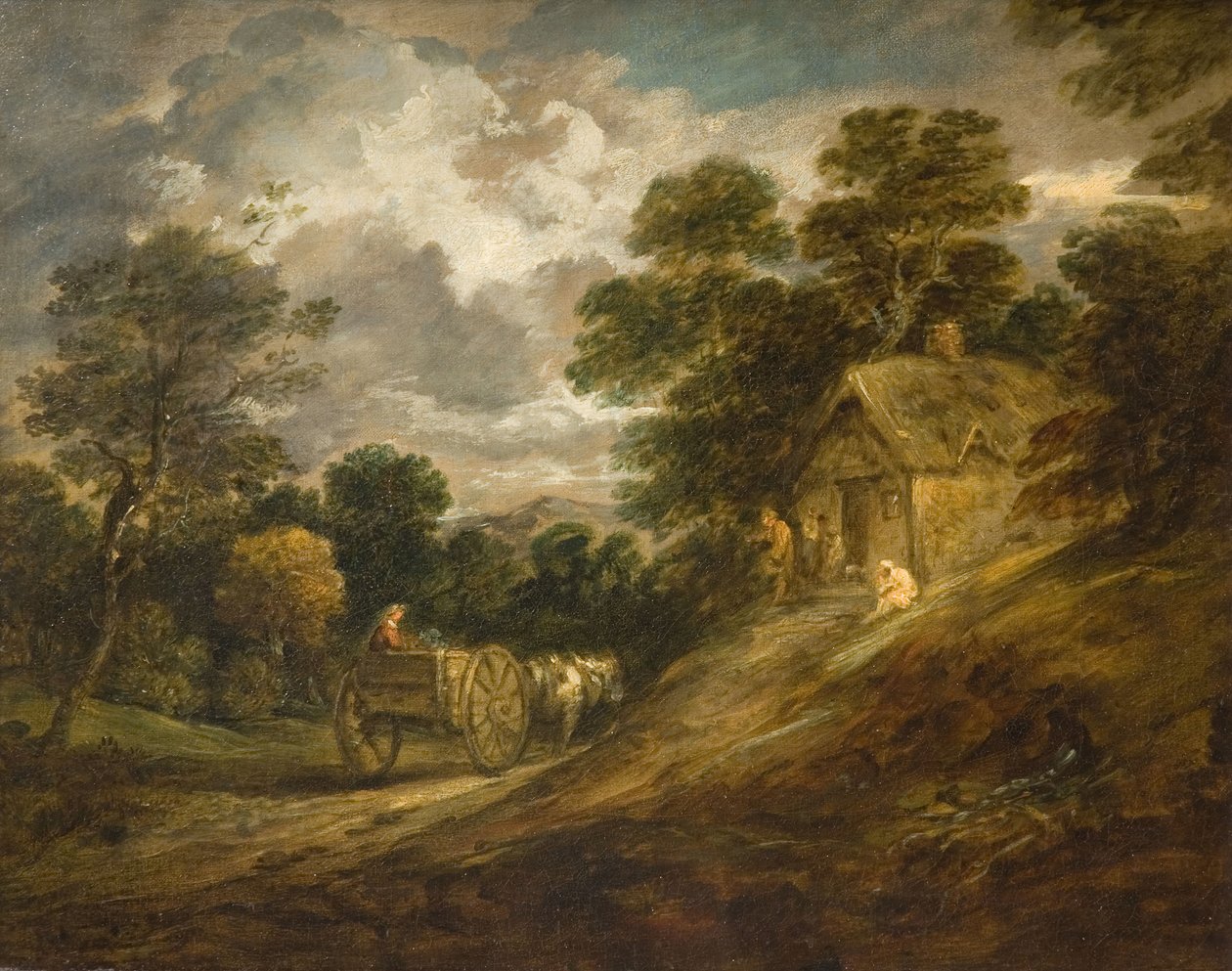 Táj kunyhóval és szekérrel, 1786. alkotó: Thomas Gainsborough