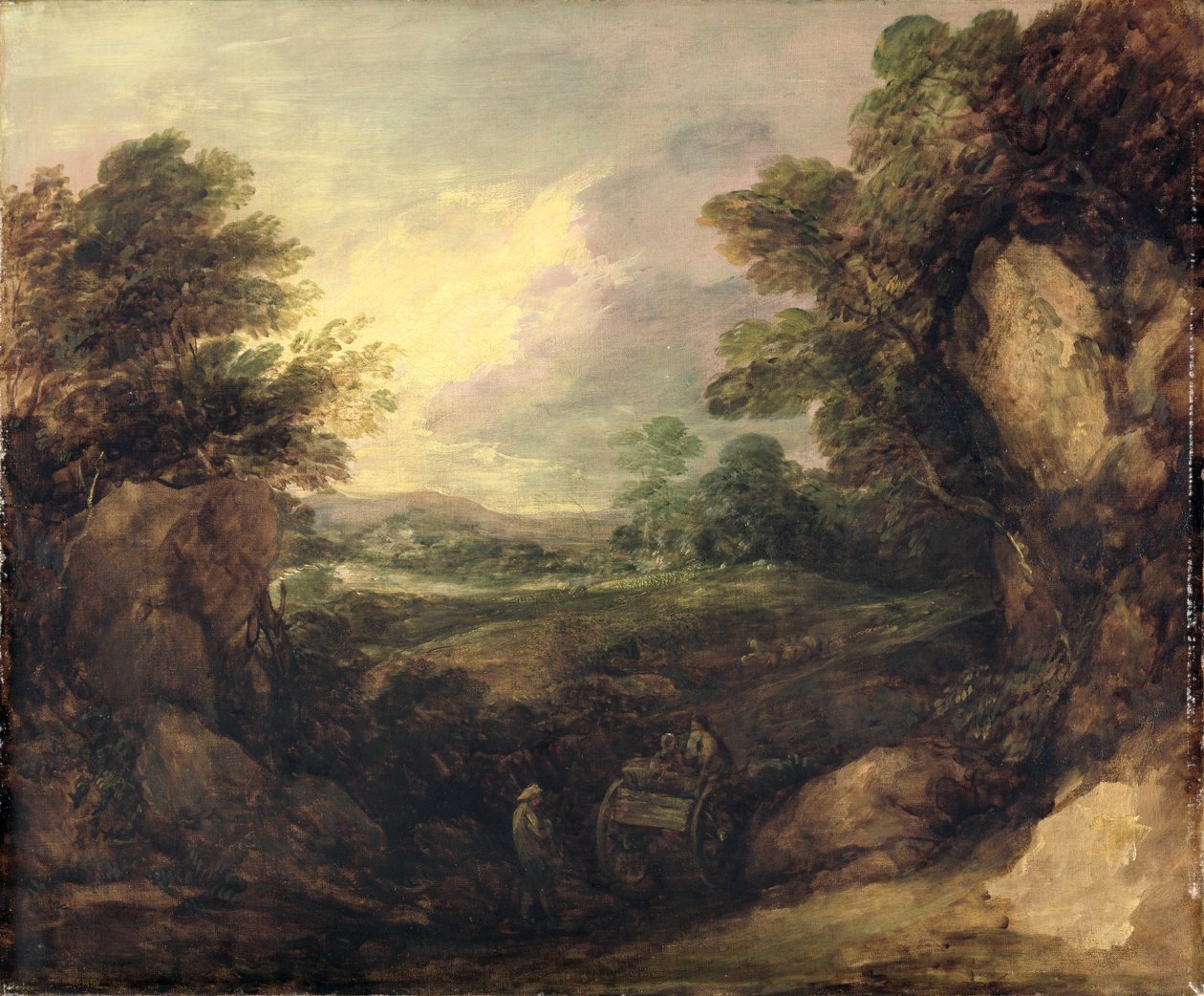 Landscape with Figures, c.1786 (oil on canvas) alkotó: Thomas Gainsborough