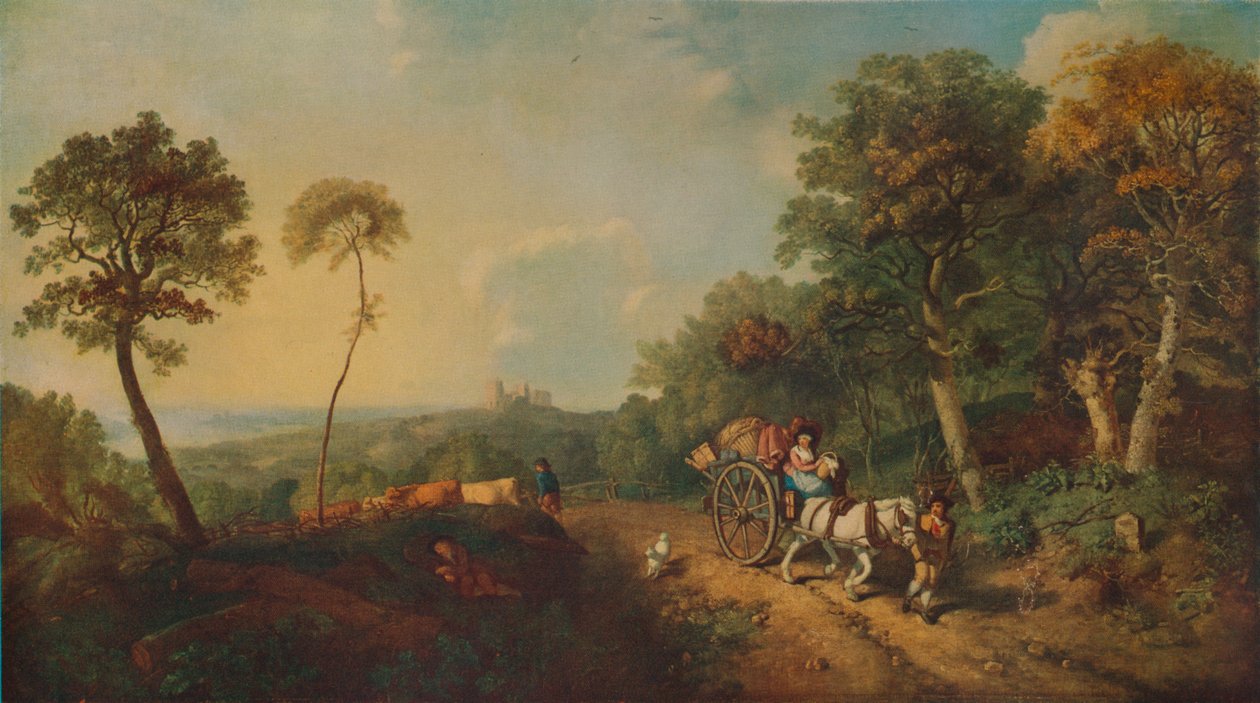 Táj piaci szekérrel, 18. század, 1935 alkotó: Thomas Gainsborough