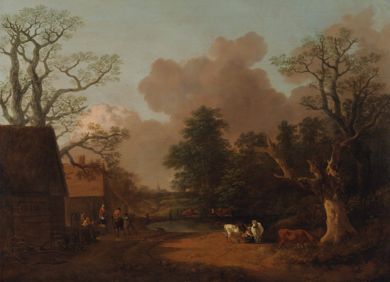 Táj tejeslánnyal, 1754 és 1756 között. alkotó: Thomas Gainsborough