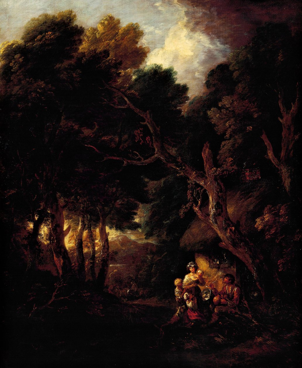 Thomas Gainsborough (1727-1788) pipafüstölő farmer a kabinja ajtaja előtt alkotó: Thomas Gainsborough