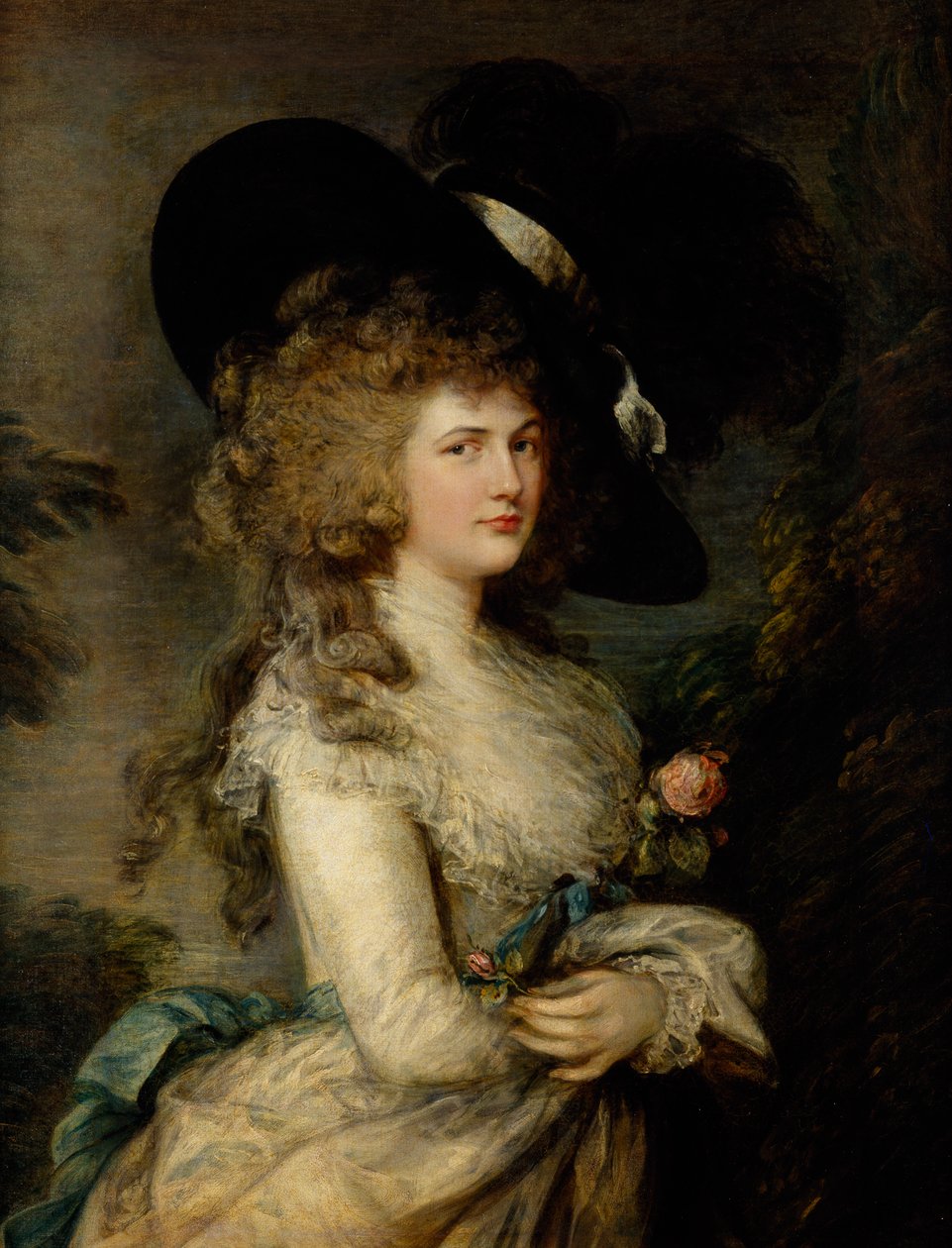 Georgiana, Devonshire hercegnő portréja, 1785-87 körül (olaj, vászon) alkotó: Thomas Gainsborough