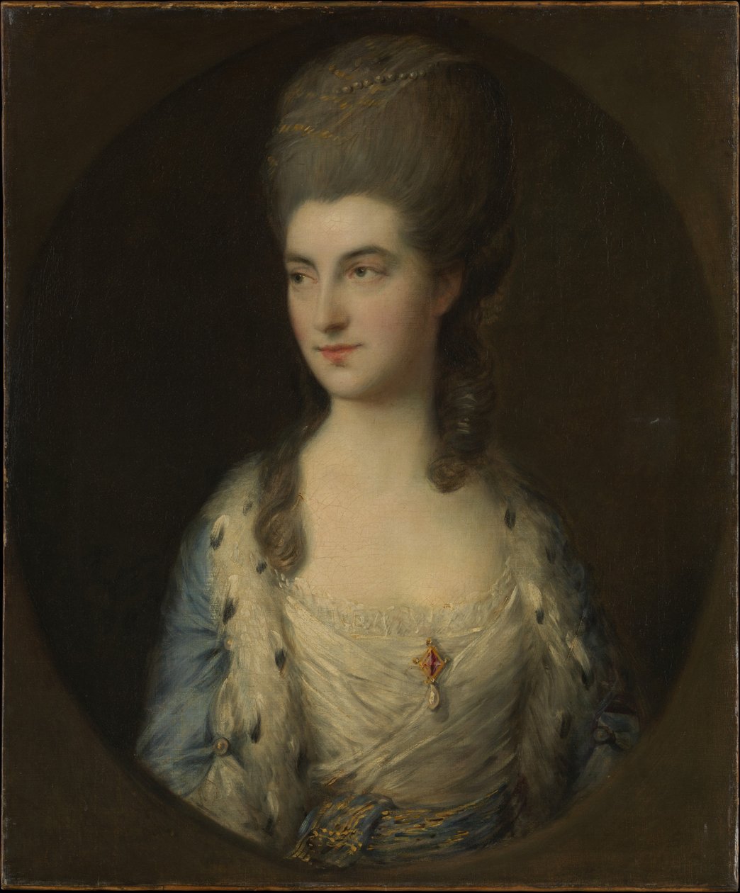 Egy fiatal nő portréja, Miss Sparrow néven alkotó: Thomas Gainsborough