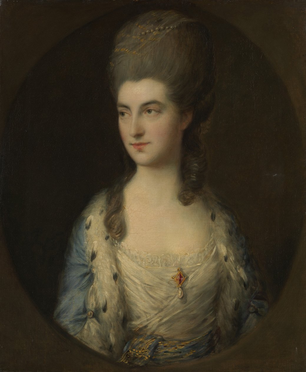 Egy fiatal nő portréja, Sparrow kisasszony, 1770-es évek. alkotó: Thomas Gainsborough