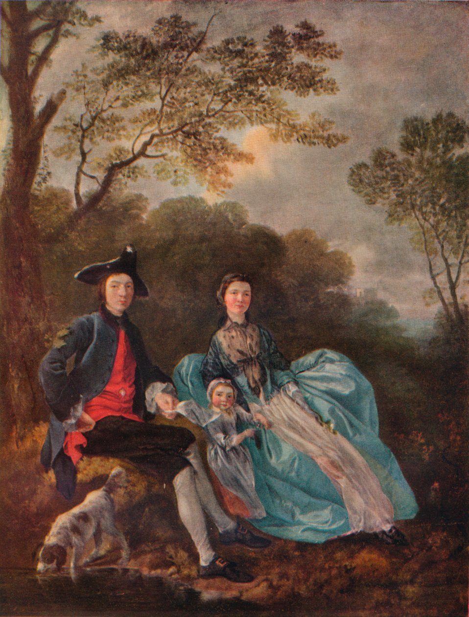 A művész portréja feleségével és lányával, 1748 alkotó: Thomas Gainsborough