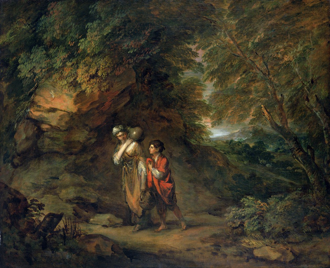 Sziklás táj Hágárral és Izmaellel (olaj, vászon) alkotó: Thomas Gainsborough