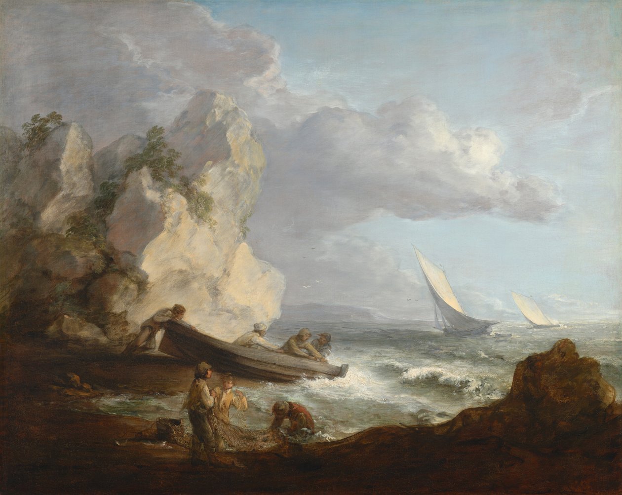 Tengerpart halászokkal alkotó: Thomas Gainsborough