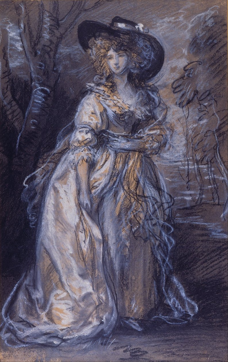 Tanulmány egy hölgyről alkotó: Thomas Gainsborough