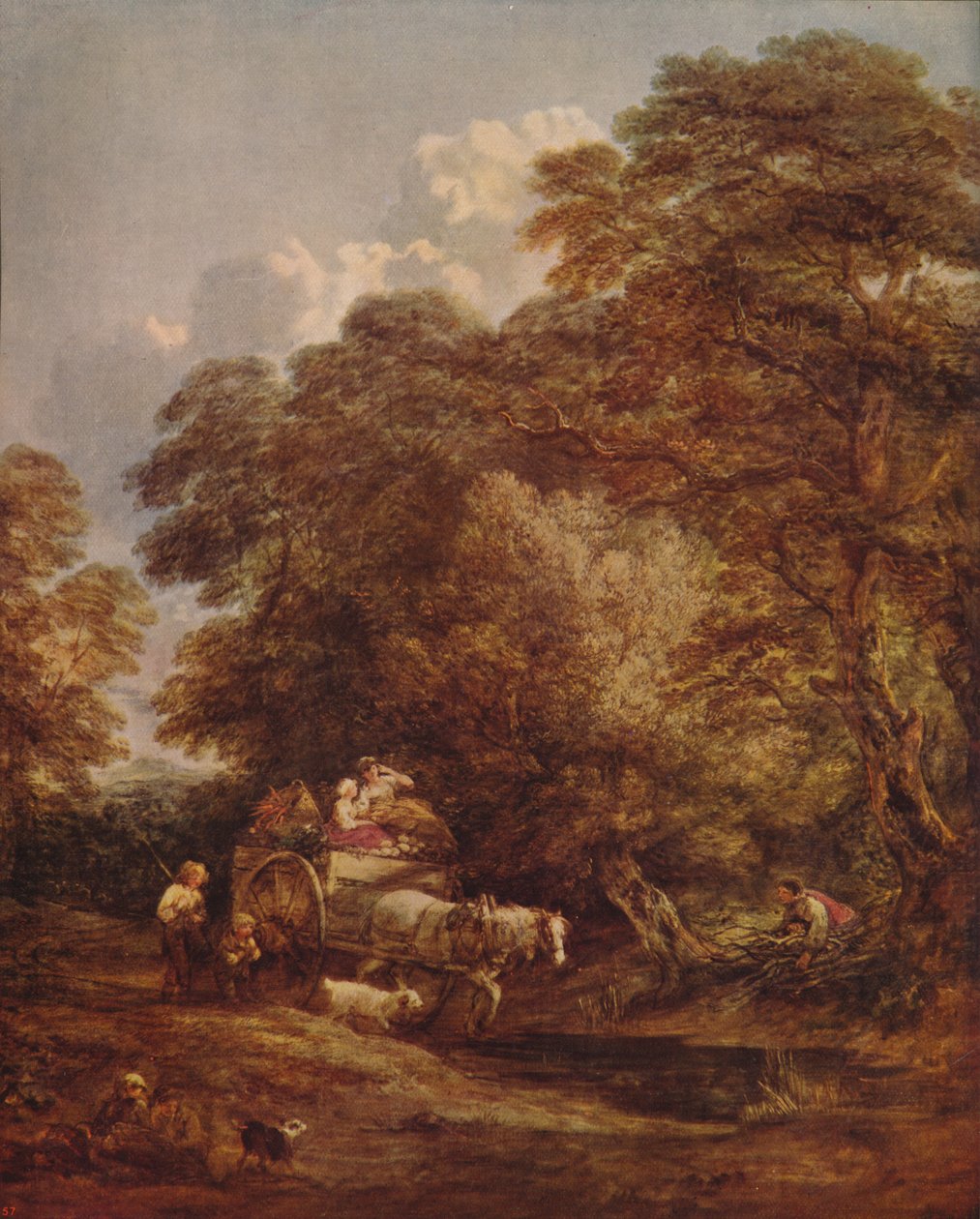 A piaci szekér, 1786, c1915 alkotó: Thomas Gainsborough