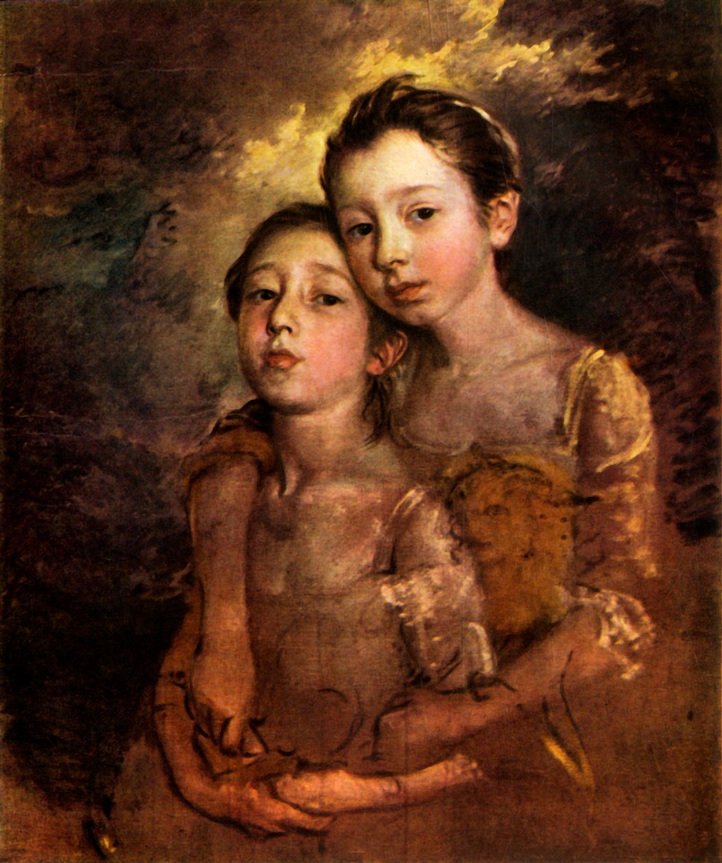 "A festő lányai macskával", 1760, 1944. alkotó: Thomas Gainsborough
