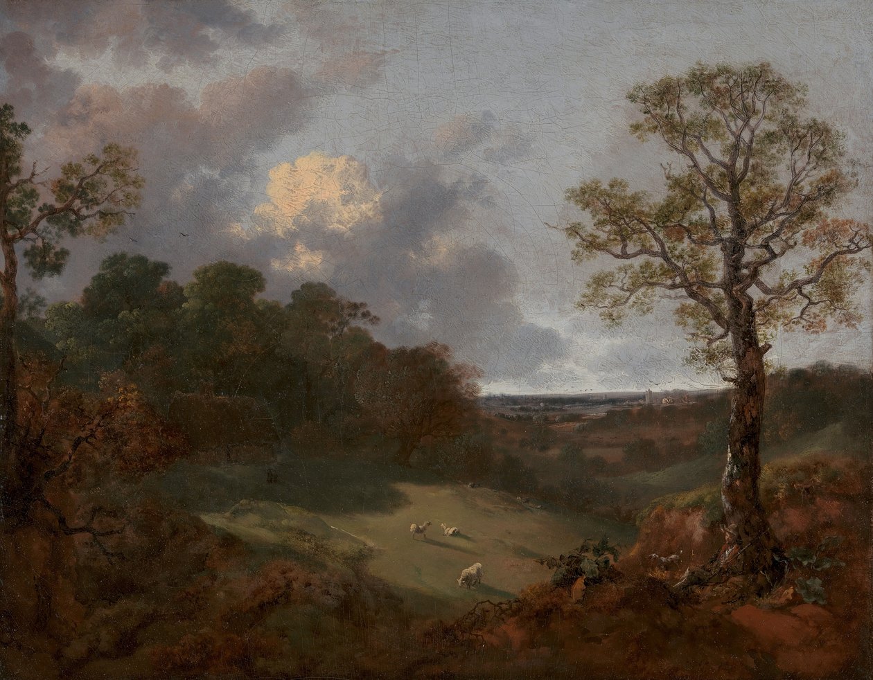 Erdős táj kunyhóval és pásztorral alkotó: Thomas Gainsborough