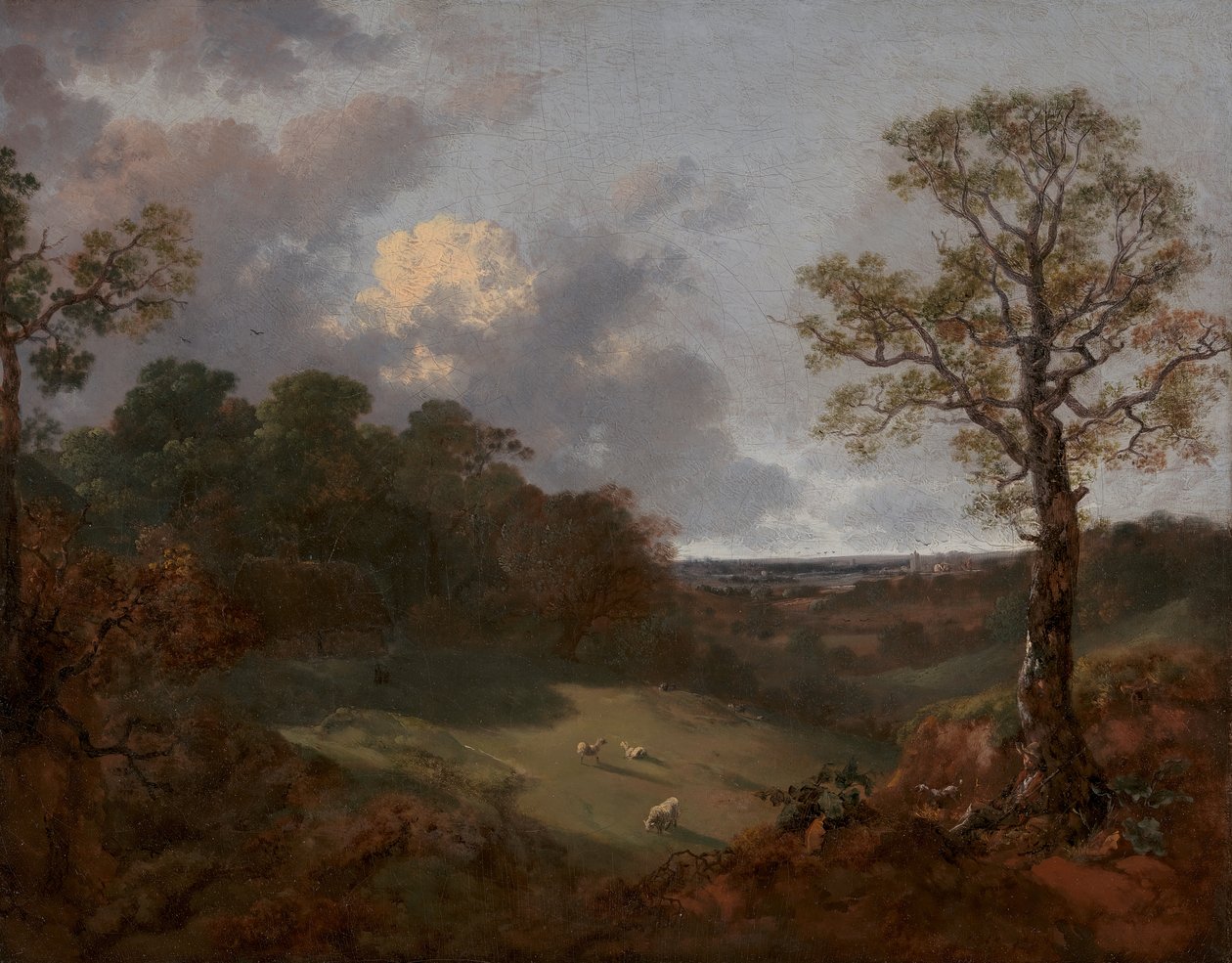 Erdős táj kunyhóval és pásztorral, 1748-1750. alkotó: Thomas Gainsborough