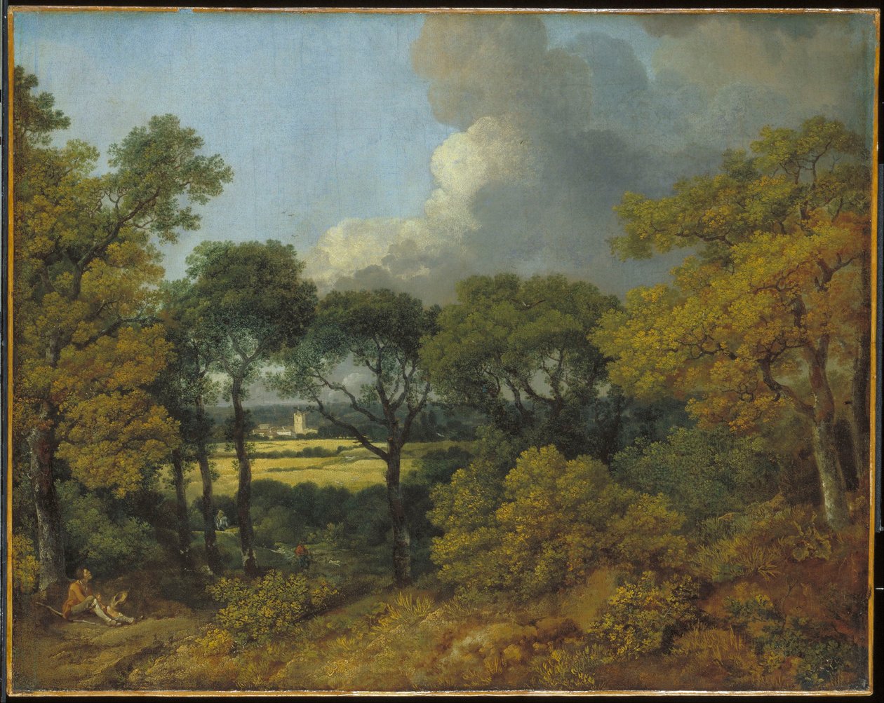 Erdős táj, pihenő paraszttal alkotó: Thomas Gainsborough