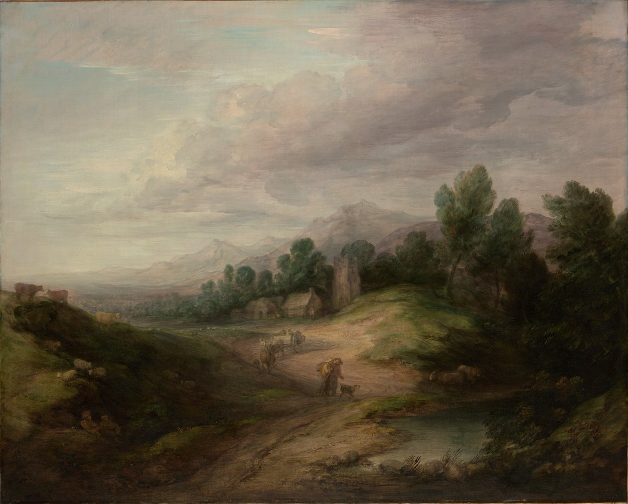 Fás hegyvidéki táj alkotó: Thomas Gainsborough