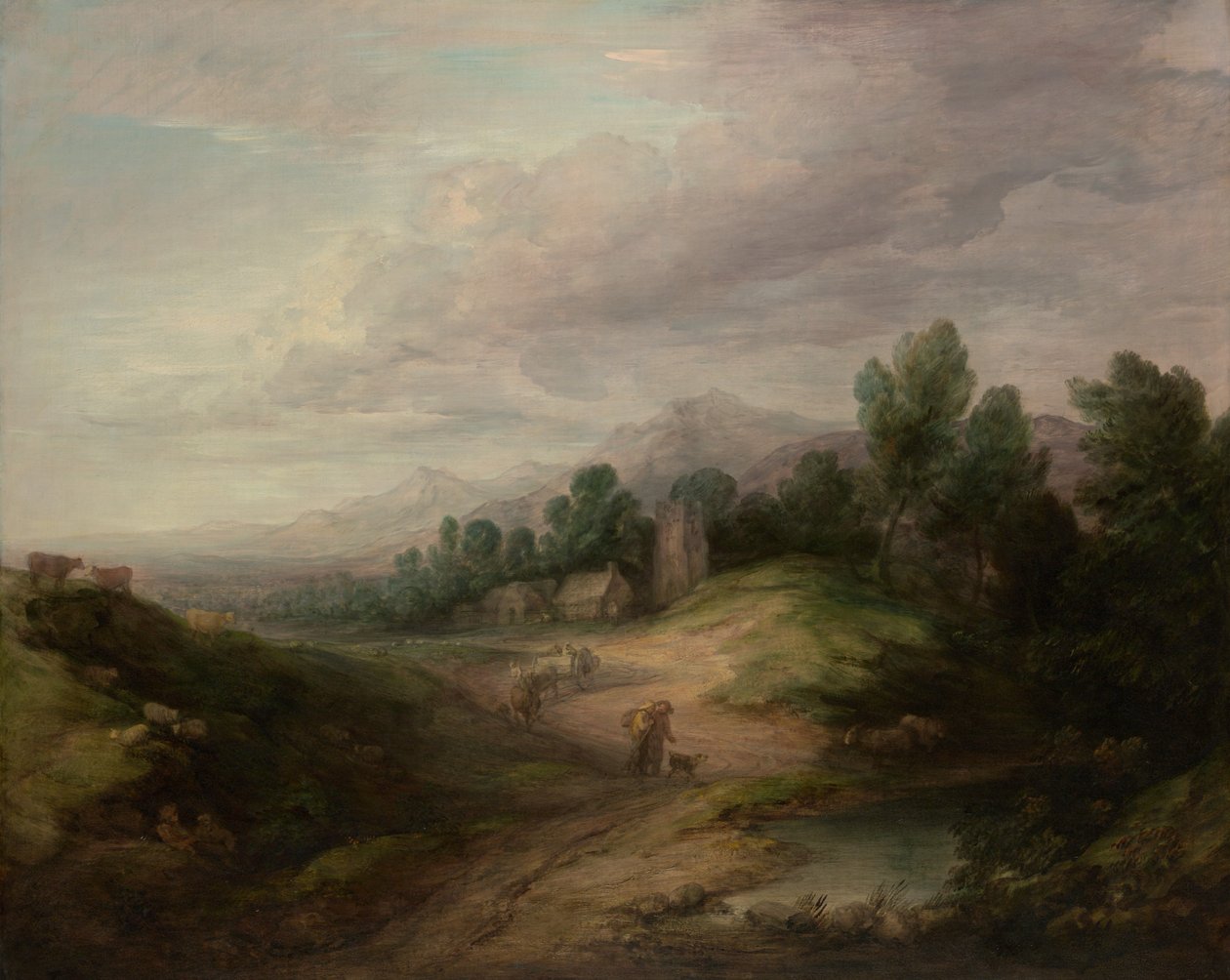 Erdős felvidéki táj, valószínűleg 1783. alkotó: Thomas Gainsborough
