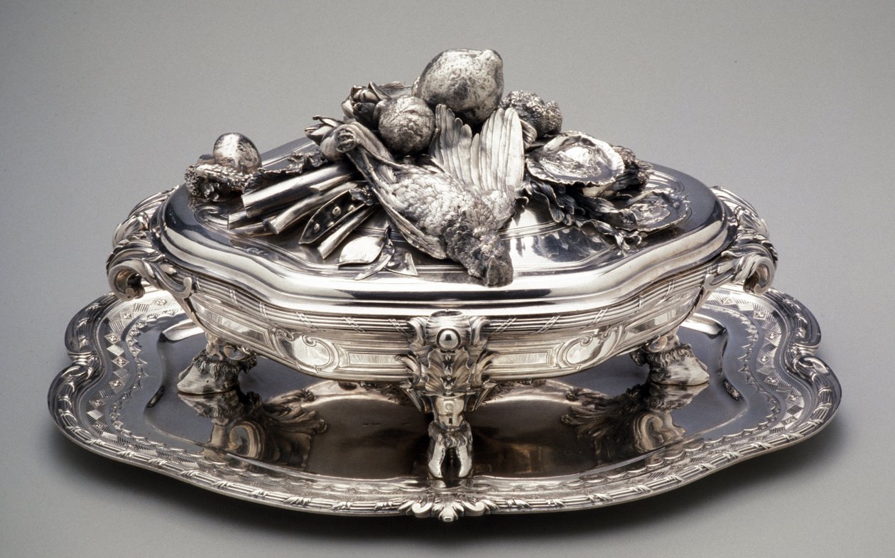Tureen fedéllel és állvánnyal alkotó: Thomas Germain