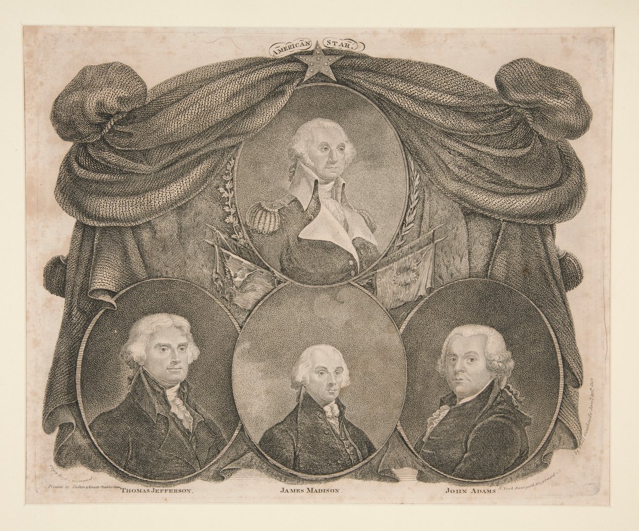 American Star, Washington, Jefferson, Madison és Adams alkotó: Thomas Gimbrede