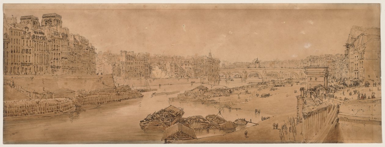 Válogatás a húsz legszebb kilátásból Párizsban…, 1802. alkotó: Thomas Girtin