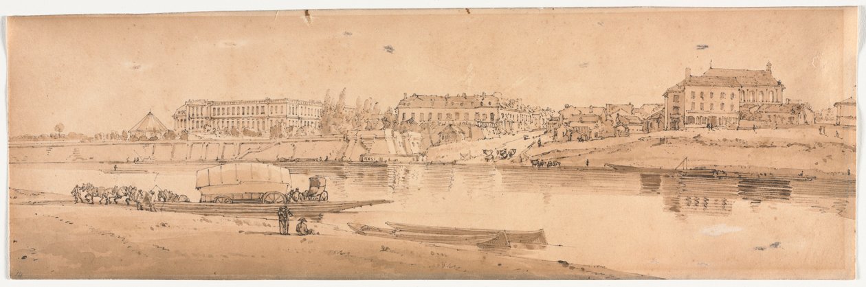 Válogatás a húsz legszebb kilátásból Párizsban, 1802. alkotó: Thomas Girtin