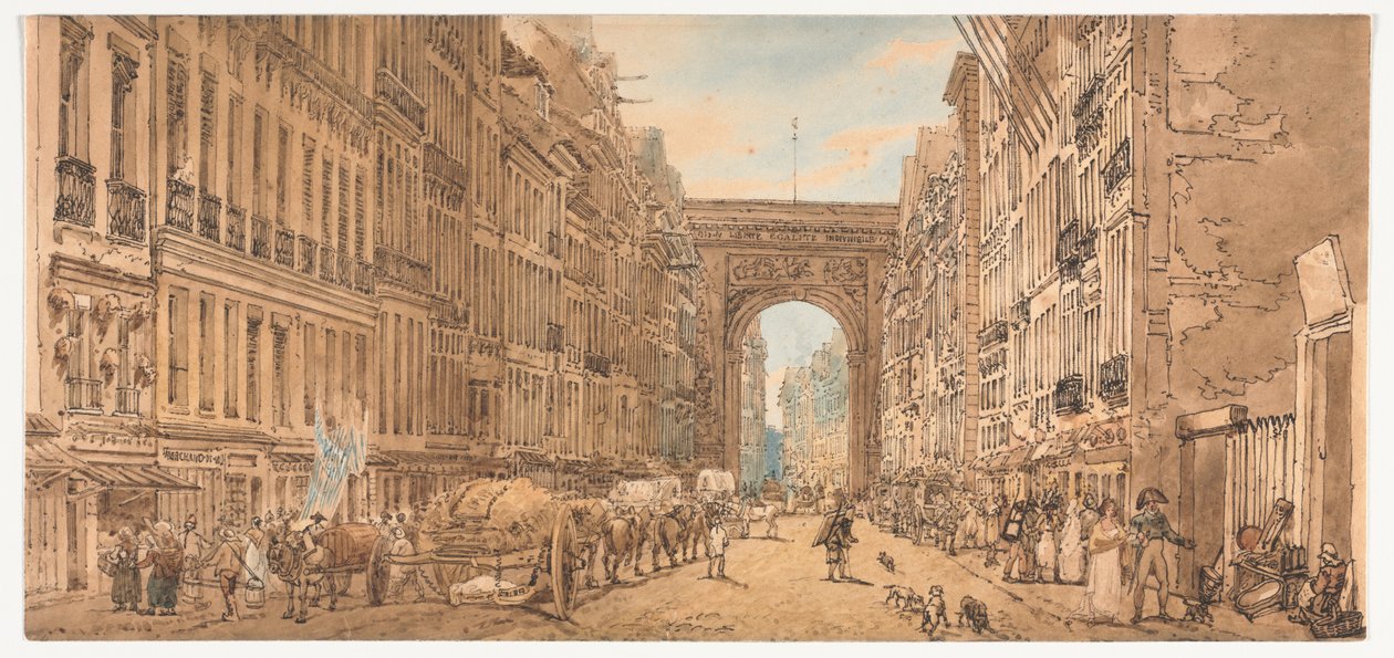 Válogatás a húsz legszebb kilátásból Párizsban, 1802. alkotó: Thomas Girtin