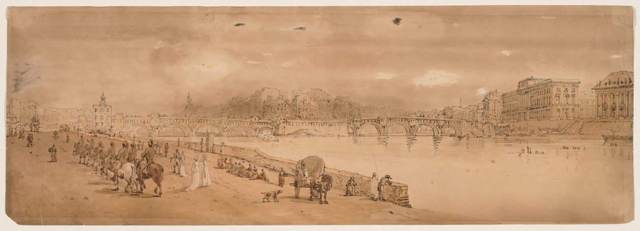 Válogatás a húsz legfestőibb párizsi kilátásból: Kilátás a Pont Neuf-ra és a pénzverdére alkotó: Thomas Girtin