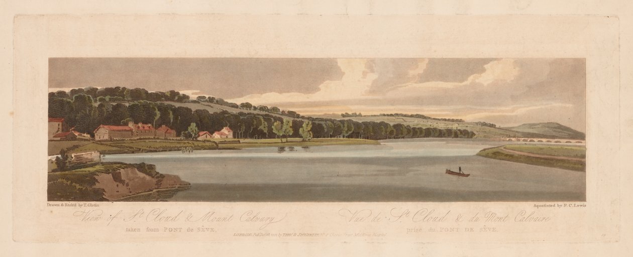 Válogatás a húsz legfestőibb párizsi kilátásból: A Szent Felhő és a Kálvária-hegy a Pont de Sêve-ből alkotó: Thomas Girtin