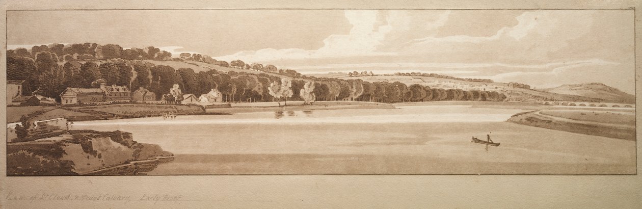 Válogatás a húsz legfestőibb párizsi kilátásból: A Szent Felhő és a Kálvária-hegy a Pont de Sêve-ből alkotó: Thomas Girtin
