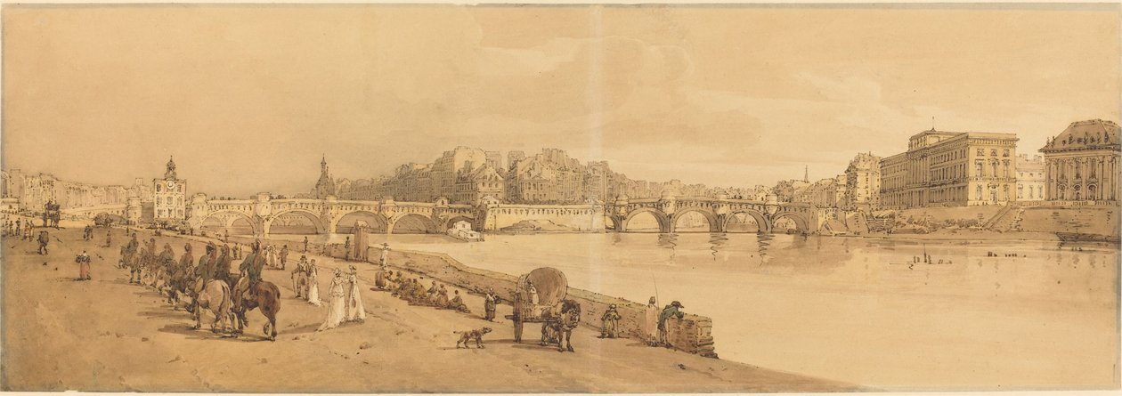 Kilátás a Pont Neufre, a pénzverdére stb.: pl.8 alkotó: Thomas Girtin