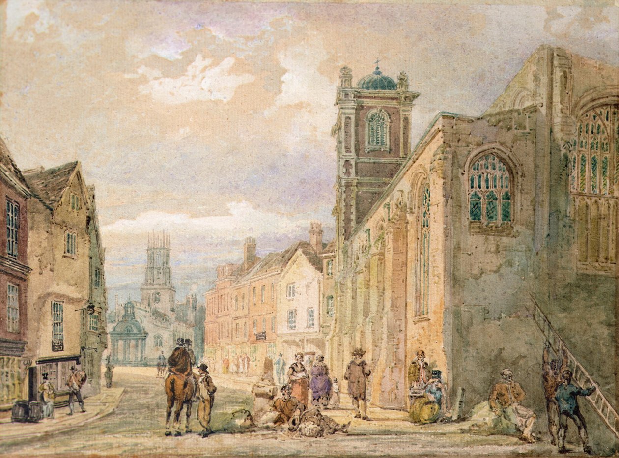 All Saints Pavement, York (ceruza és akvarell) alkotó: Thomas Girtin
