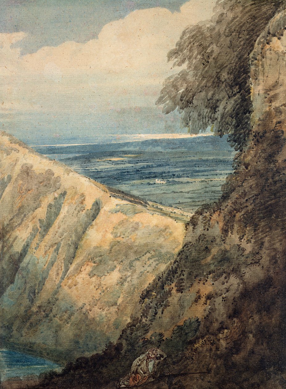 Dorset partja, a Lulworth Cove közelében alkotó: Thomas Girtin