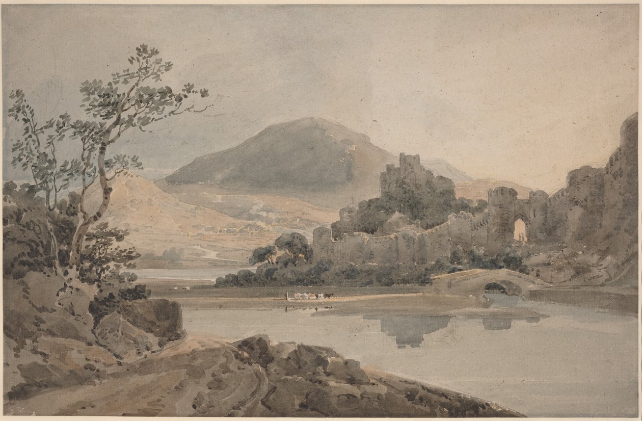 Conwy vára, Észak-Wales alkotó: Thomas Girtin