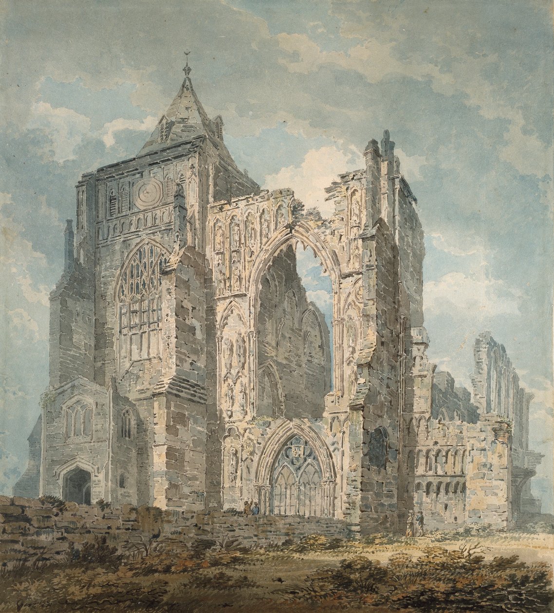 Crowland Abbey, Lincolnshire, 1793 alkotó: Thomas Girtin