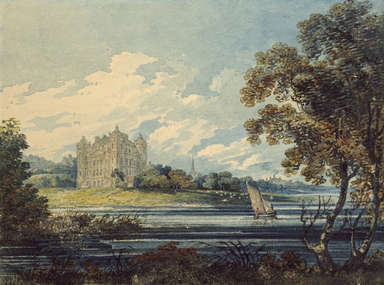 Duff House, Banff, 1794 (akvarell, néhány karcolással, grafit jelzésekkel) alkotó: Thomas Girtin