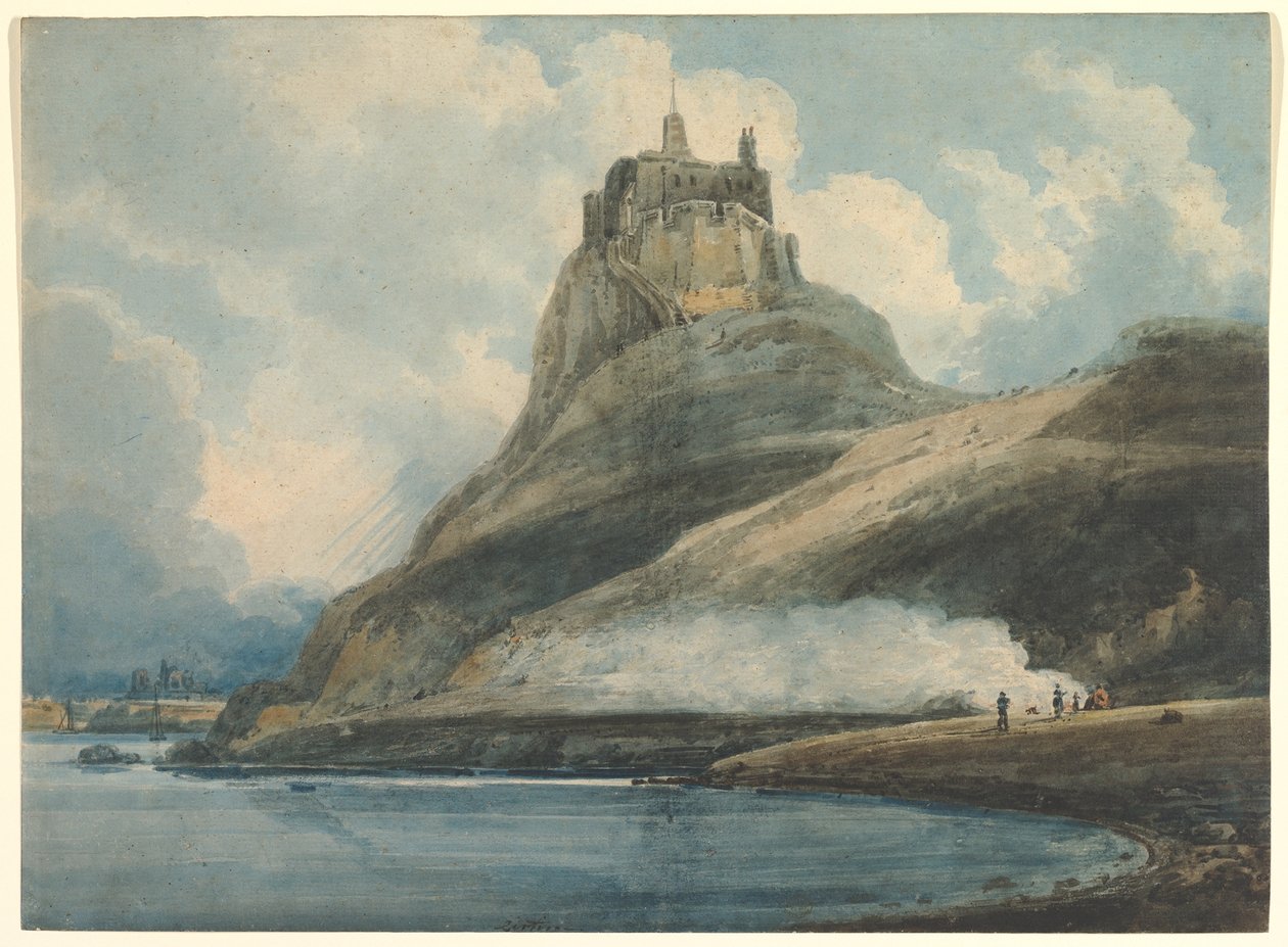 Lindisfarne kastély, Holy Island, Northumberland alkotó: Thomas Girtin