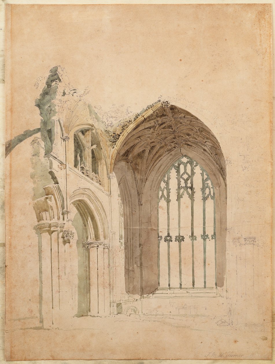 Melrose Abbey: A keleti ablak, 1770-es évek alkotó: Thomas Girtin