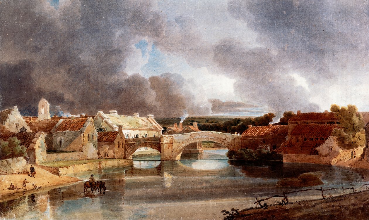 Morpeth híd, 1802 körül (tinta és akvarell) alkotó: Thomas Girtin