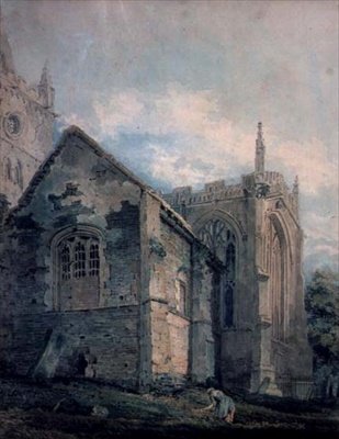 The Ancient Charnel House, Szentháromság templom, Stratford-upon-Avon alkotó: Thomas Girtin