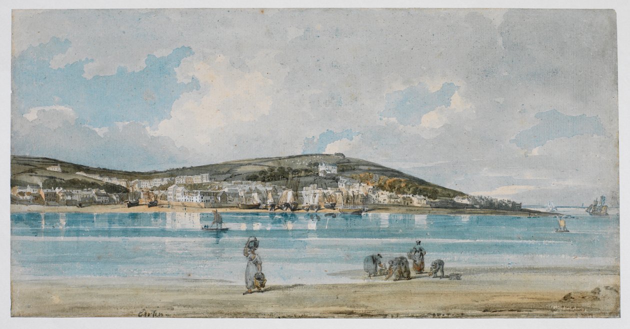 Kilátás Appledore-ra, Észak-Devonban, az Instow Sandsból alkotó: Thomas Girtin