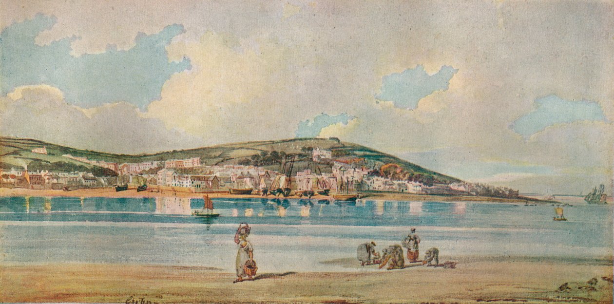 Appledore, Észak-Devon, kilátása az Instow Sandsból, 1798, 1919 alkotó: Thomas Girtin