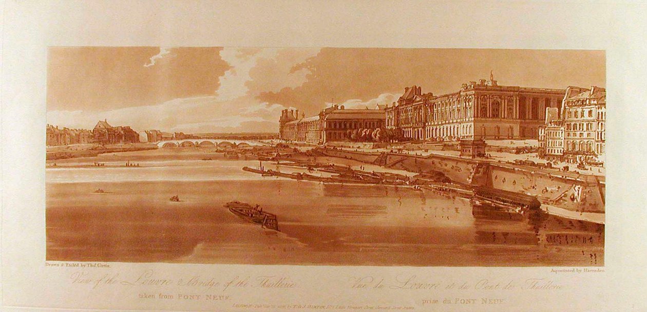 Ansicht des Louvre und der Brücke der Thuilleries vom Pont-Neuf aus alkotó: Thomas Girtin