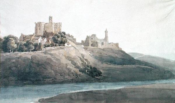 Warkworth kastély (akvarell papíron) alkotó: Thomas Girtin