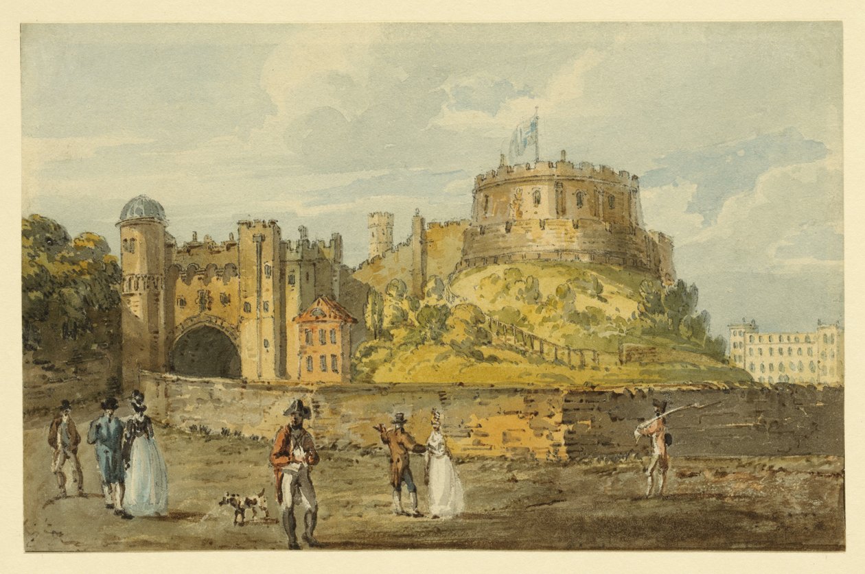Windsori kastély, 1792 körül (akvarell és tus, papír) alkotó: Thomas Girtin