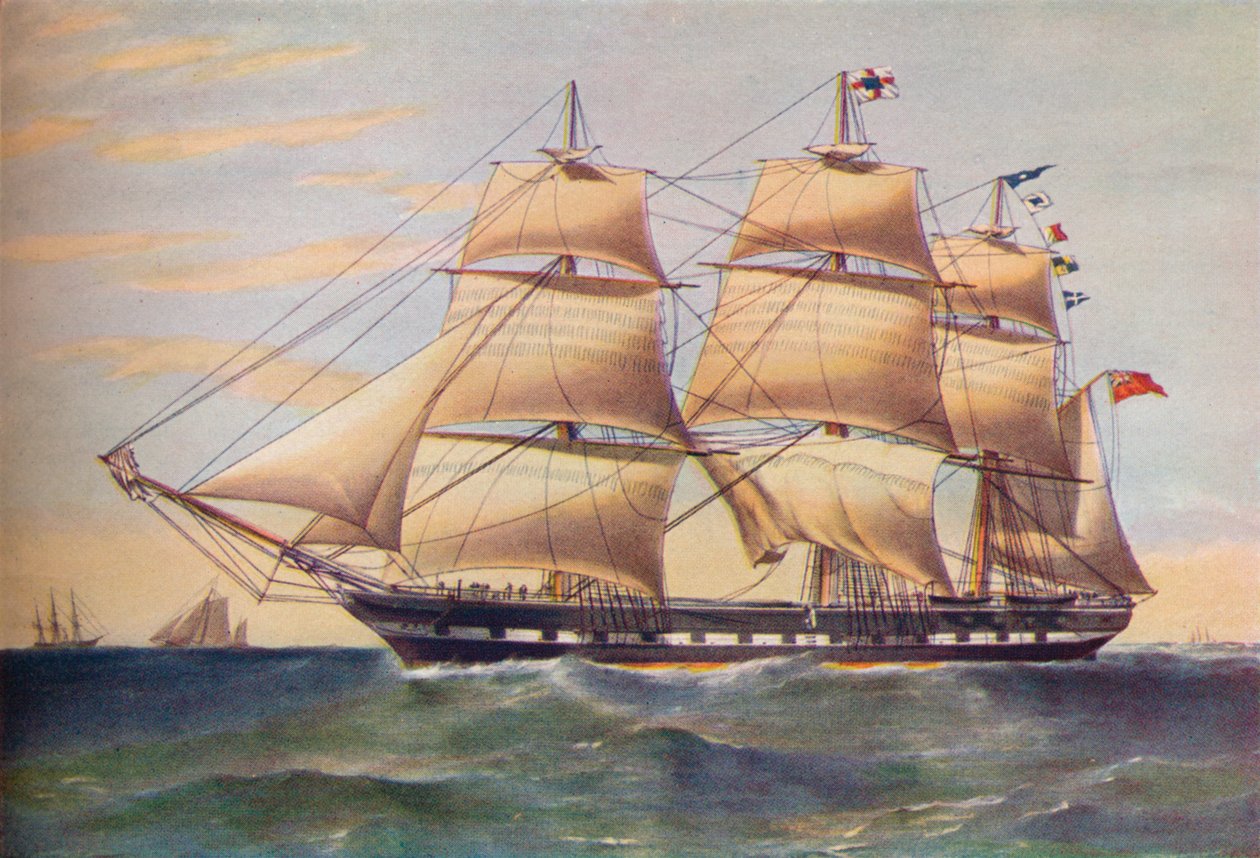 Clipper Ship, Sussex, c1853 alkotó: Thomas Goldsworth Dutton