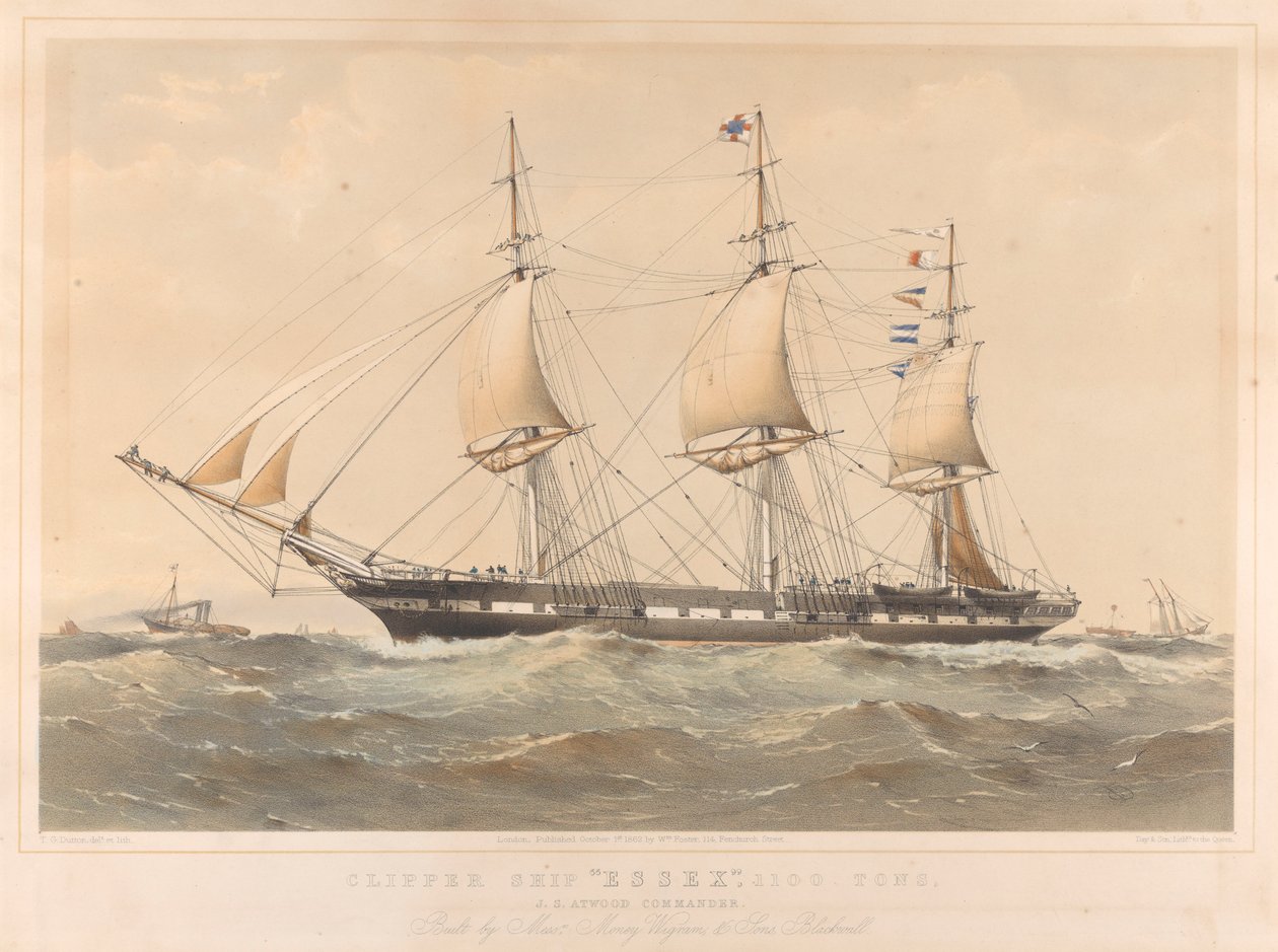 Essex 1100 tonnás Clipper hajó alkotó: Thomas Goldsworth Dutton