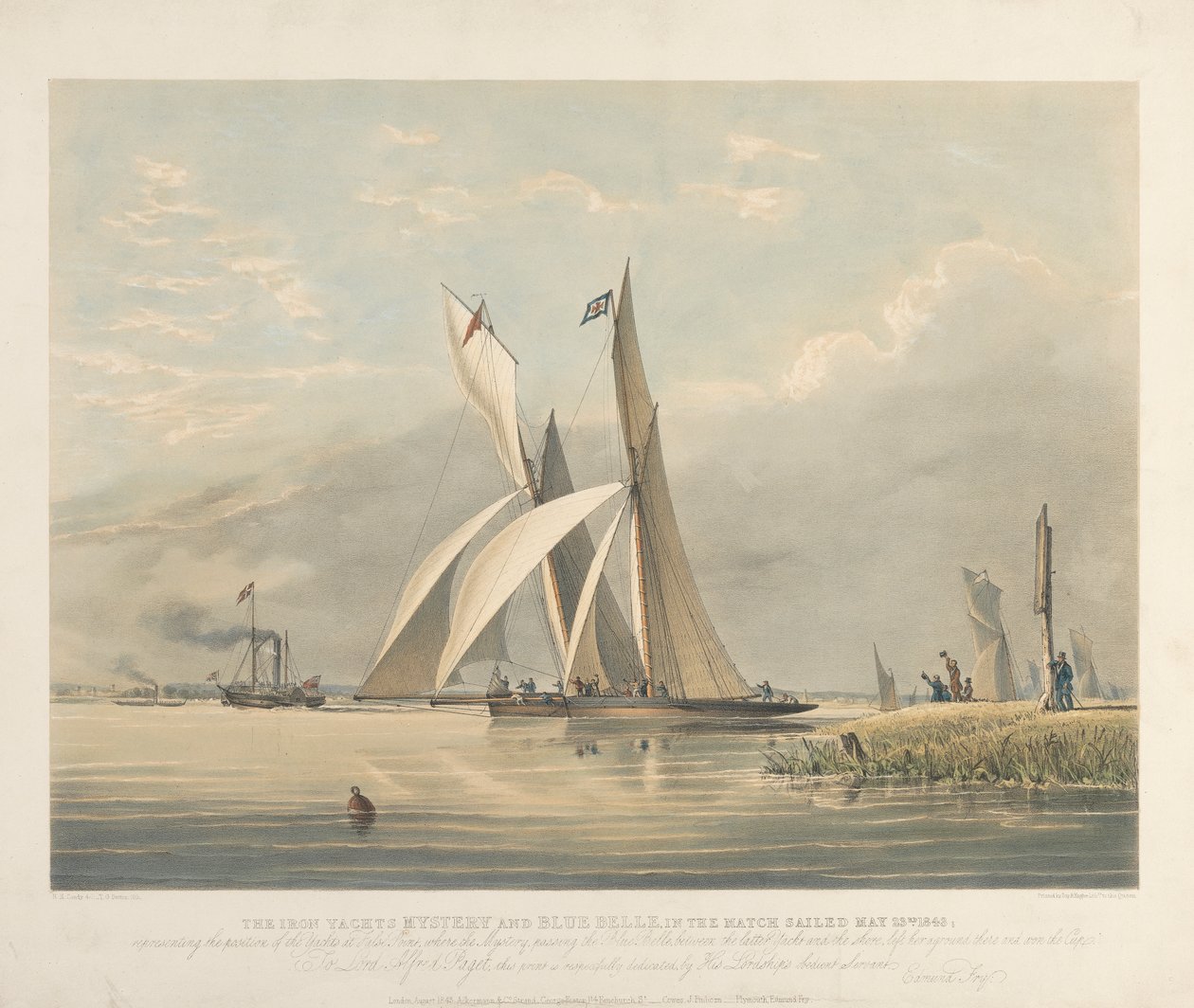 Az Iron Yachts Mystery és a Blue Belle az 1843. május 23-án vitorlázott mérkőzésen alkotó: Thomas Goldsworth Dutton