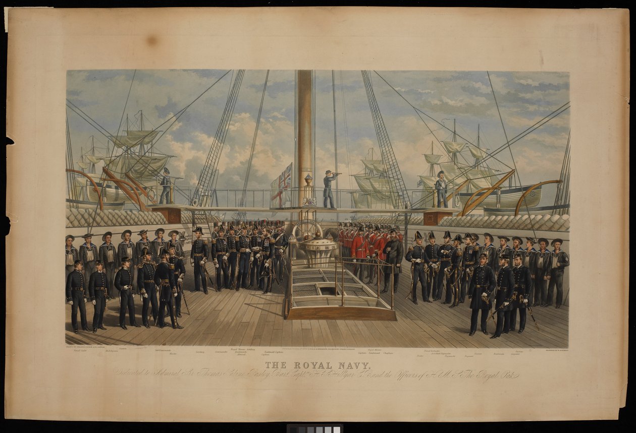 A Királyi Haditengerészet. Sir Thomas Sabrine Pasley admirálisnak... a H.M.S. The Royal Oak parancsnokának szentelve. alkotó: Thomas Goldsworth Dutton