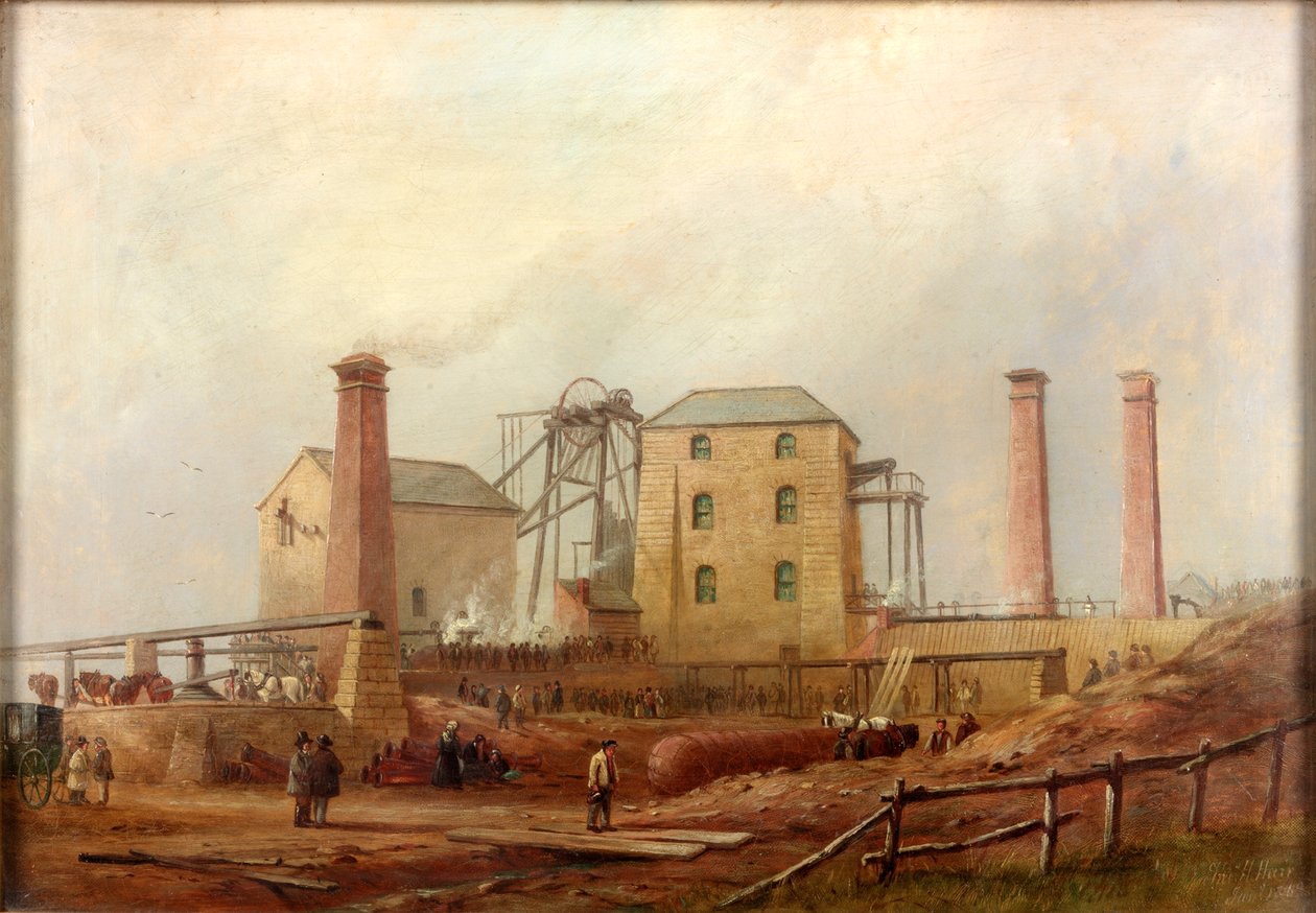 Hartley Colliery a katasztrófa után, 1869 alkotó: Thomas H. Hair